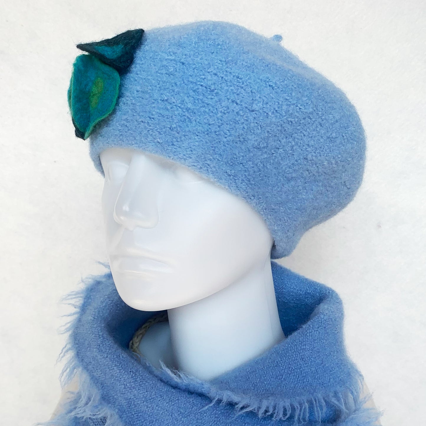 Béret 100% laine feutrée - Bébé & Fleurs multi