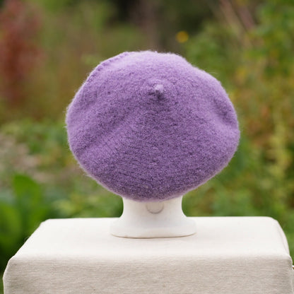100% Felted Wool Beret - Lilas