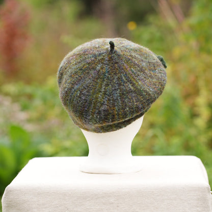 100% Felted Wool Beret - Camo 1