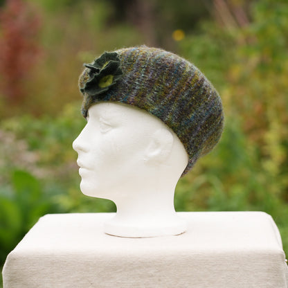 100% Felted Wool Beret - Camo 2